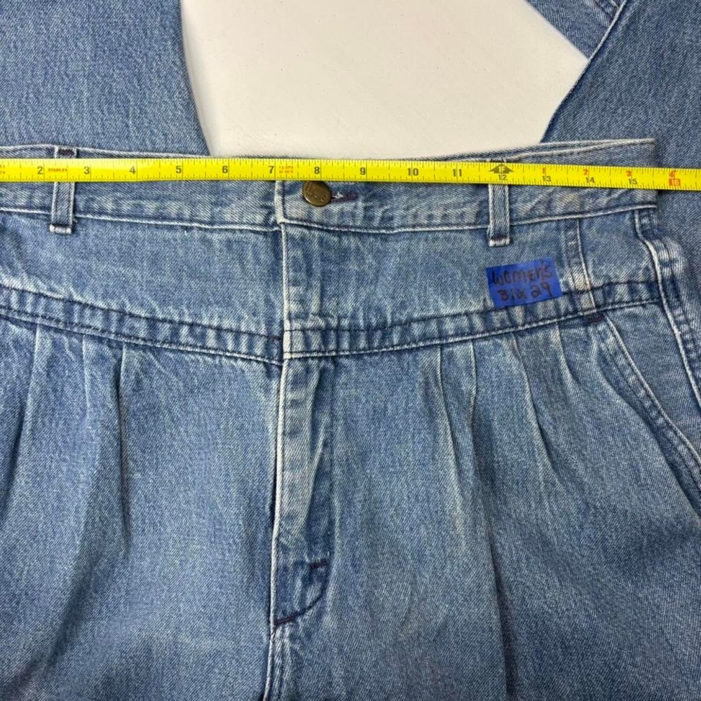 VTG 80s/90s LEE Womens High Waisted Faded Pleated Denim Jeans Saddleback 31x29 - Picture 6 of 7
